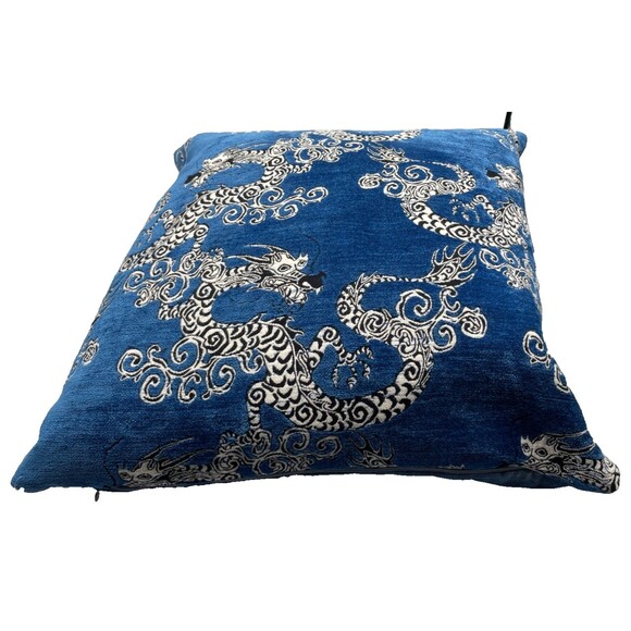 NEW Sherry Kline 22 inch Dragonette Pillow Sapphire ~ $130 - Picture 9 of 10